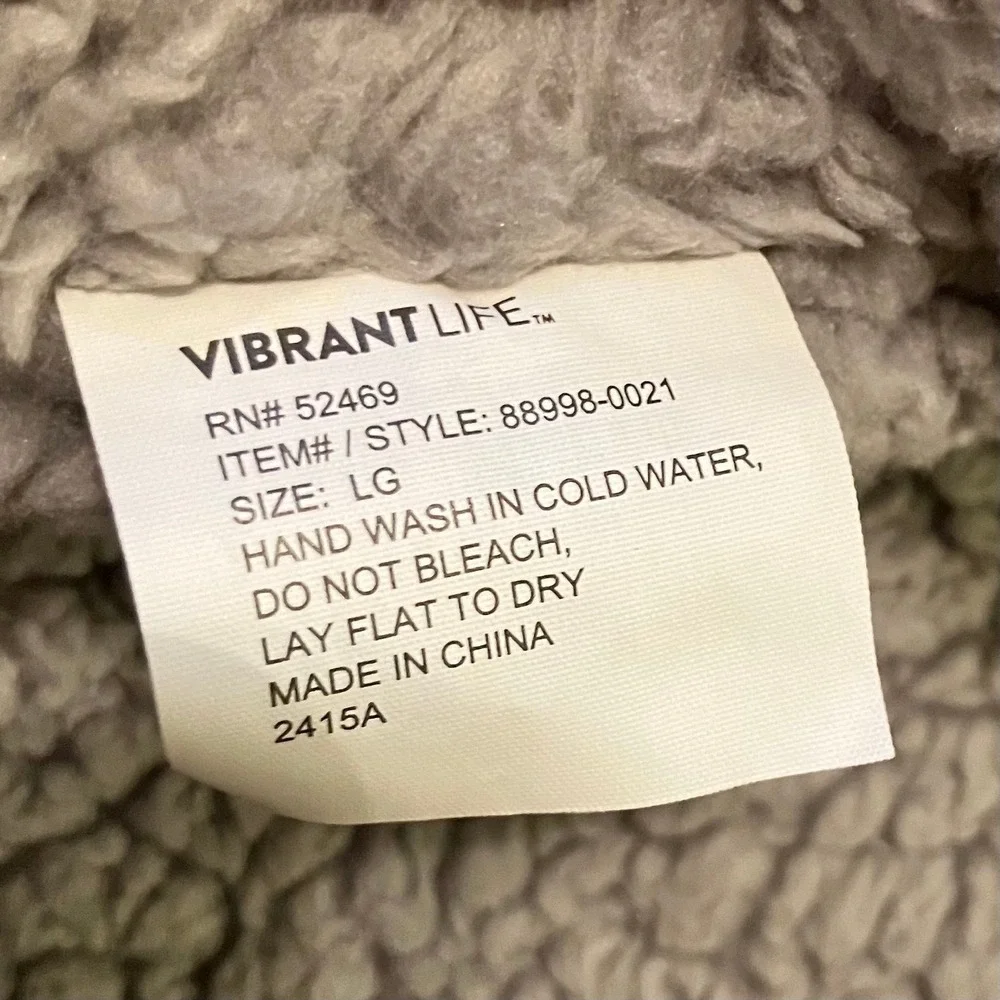 Vibrant Life‎ Dog Coat Jacket Clothes Black & White Buffalo Plaid Peacoat Sz L